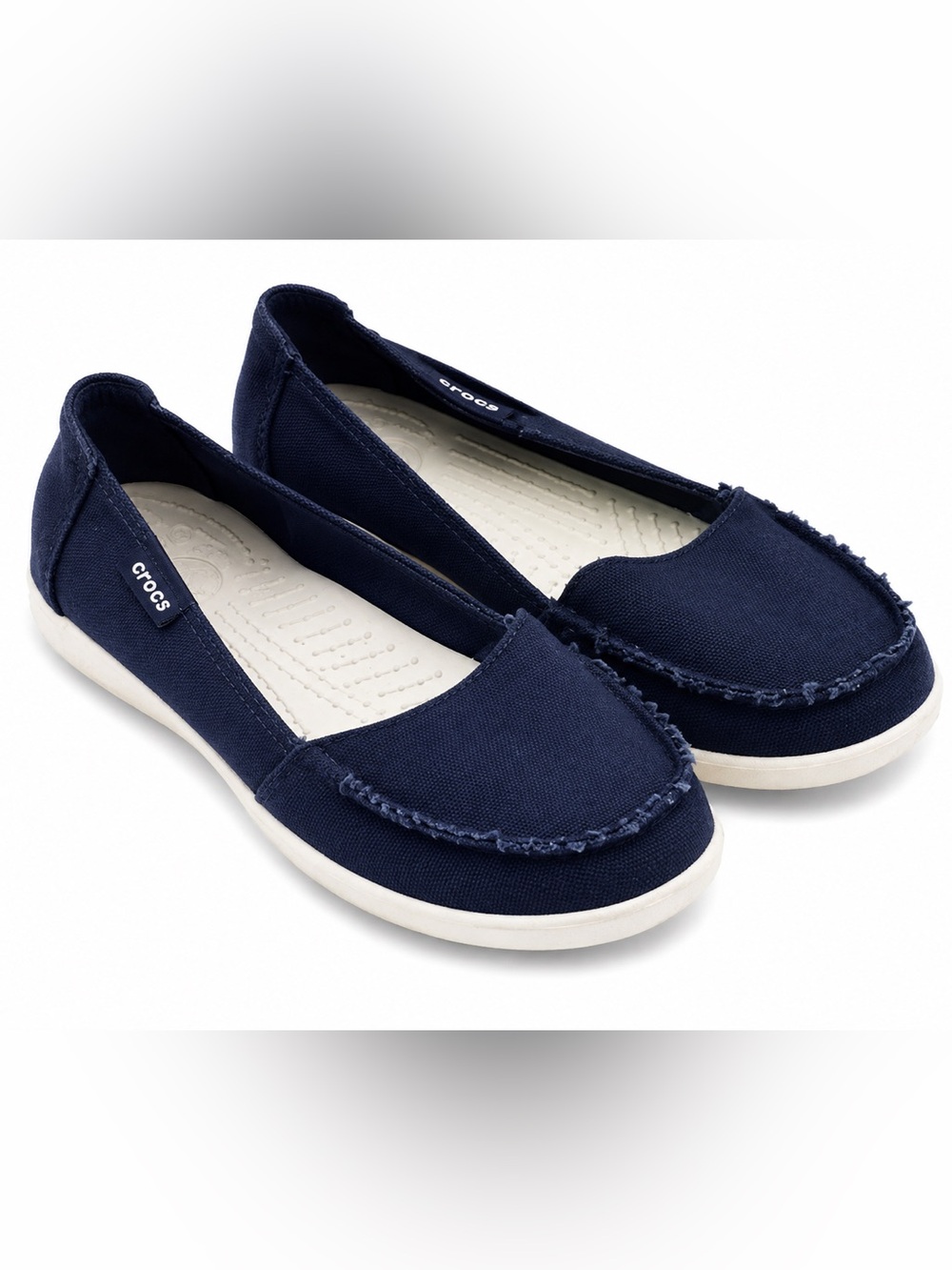 Crocs Women's Santa Cruz Canvas Blue Loafers
